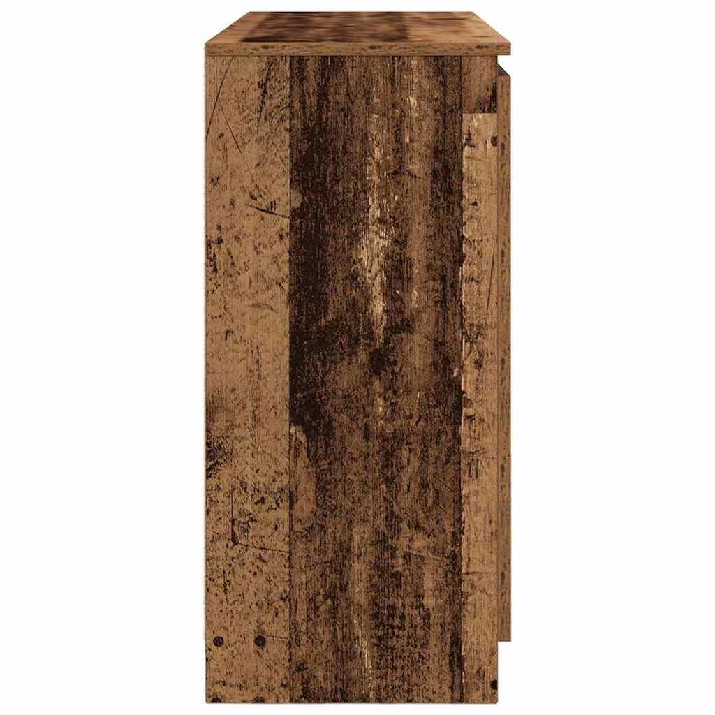 Buffet avec tiroirs vieux bois 100,5x35x76 cm bois d'ingénierie - XIOS