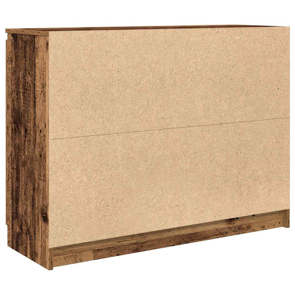 Buffet avec tiroirs vieux bois 100,5x35x76 cm bois d'ingénierie - XIOS