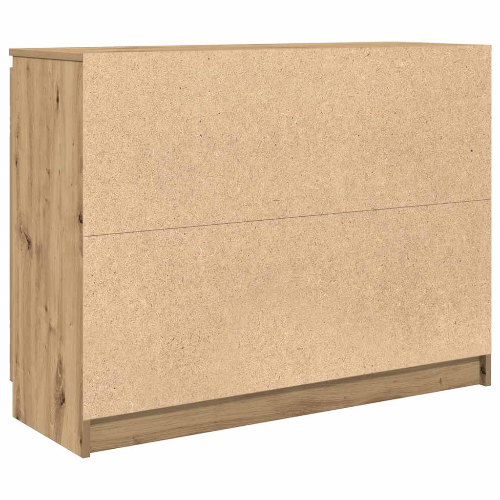 Buffet et tiroirs chêne artisanal 100,5x35x76cm bois ingénierie - XIOS