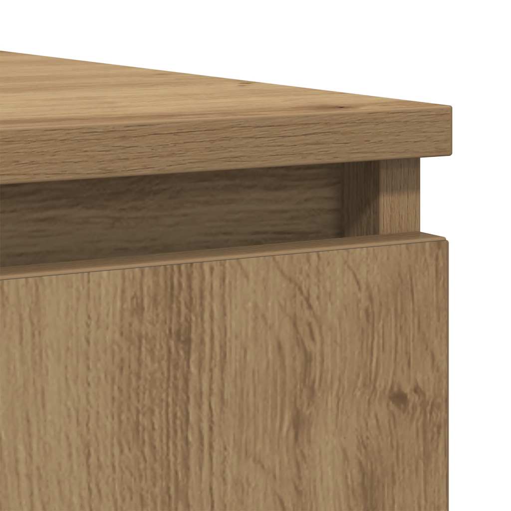 Buffet et tiroirs chêne artisanal 100,5x35x76cm bois ingénierie - XIOS