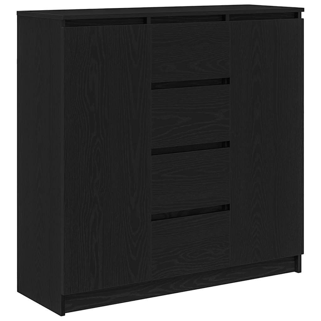 Buffet avec tiroirs chêne noir 100,5x35x98,5 cm bois ingénierie - XIOS