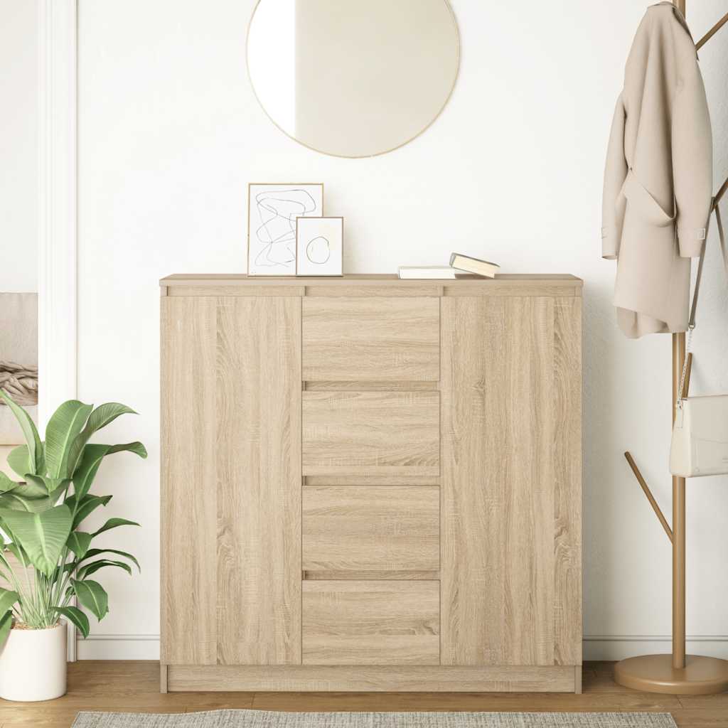Buffet et tiroirs chêne sonoma 100,5x35x98,5 cm bois ingénierie - XIOS