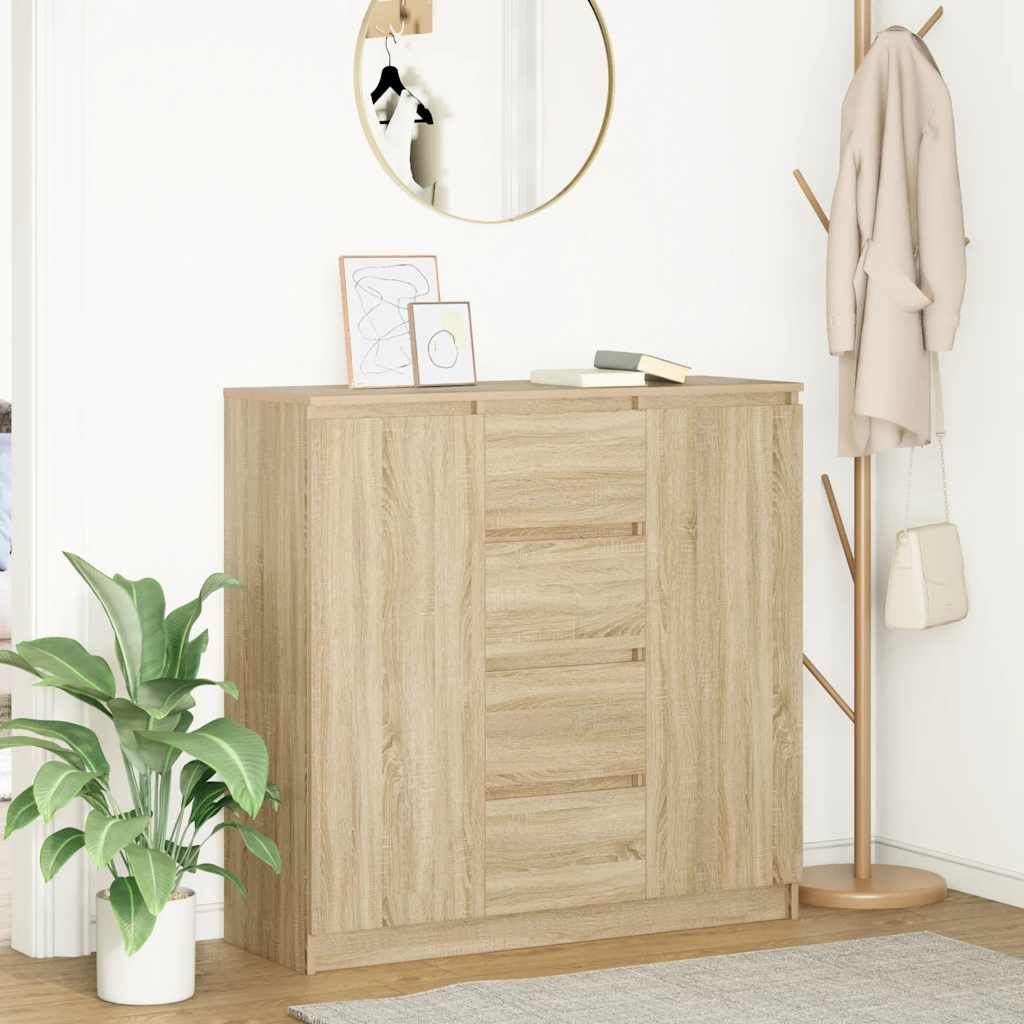 Buffet et tiroirs chêne sonoma 100,5x35x98,5 cm bois ingénierie - XIOS