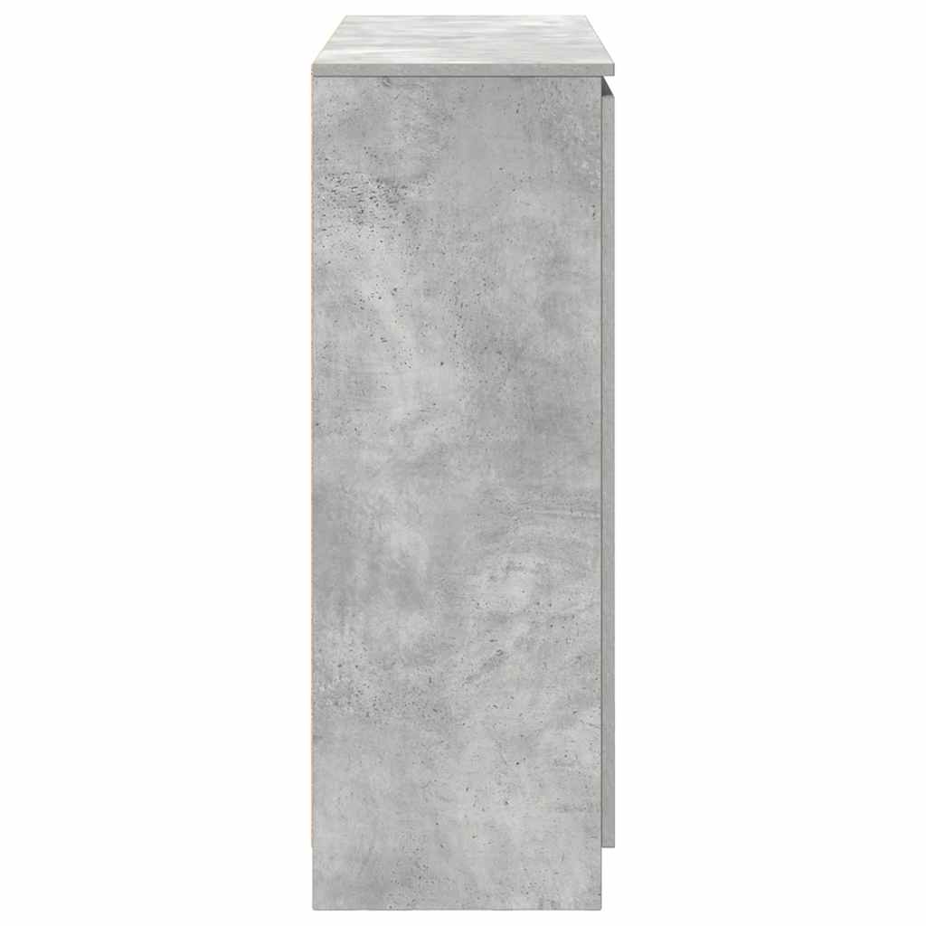 Buffet avec tiroirs gris béton 100,5x35x98,5 cm bois ingénierie - XIOS