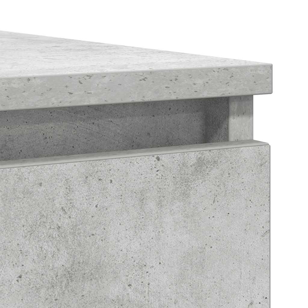 Buffet avec tiroirs gris béton 100,5x35x98,5 cm bois ingénierie - XIOS