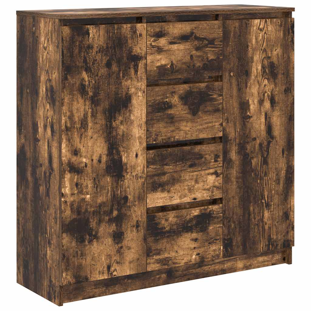 Buffet avec tiroirs chêne fumé 100,5x35x98,5 cm bois ingénierie - XIOS