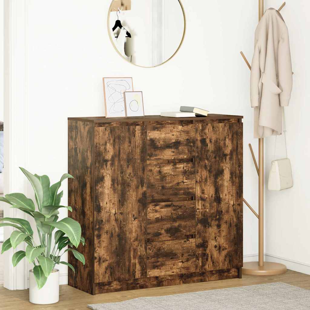 Buffet avec tiroirs chêne fumé 100,5x35x98,5 cm bois ingénierie - XIOS