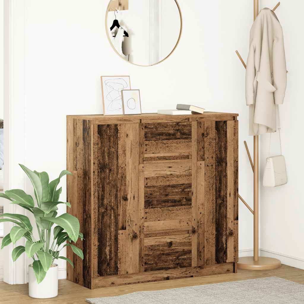 Buffet avec tiroirs vieux bois 100,5x35x98,5 cm bois ingénierie - XIOS