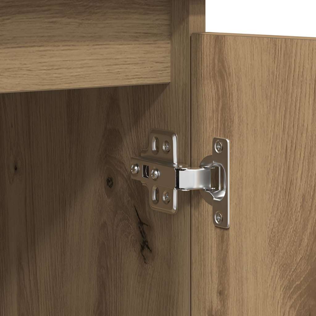 Buffet tiroirs chêne artisanal 100,5x35x98,5 cm bois ingénierie - XIOS