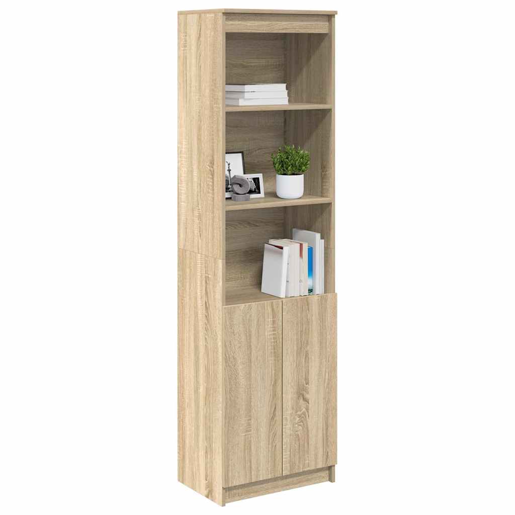 Buffet haut chêne sonoma 50x35x180 cm bois d'ingénierie - XIOS