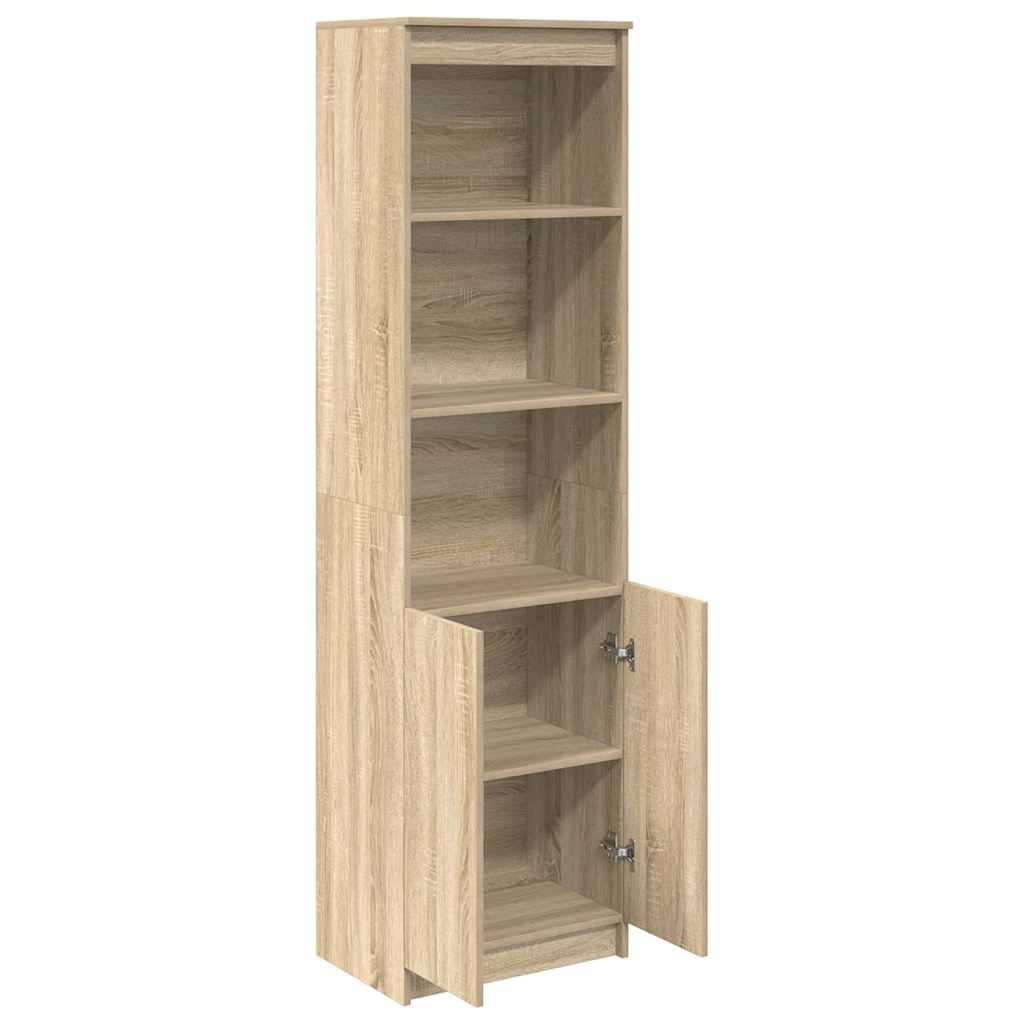 Buffet haut chêne sonoma 50x35x180 cm bois d'ingénierie - XIOS