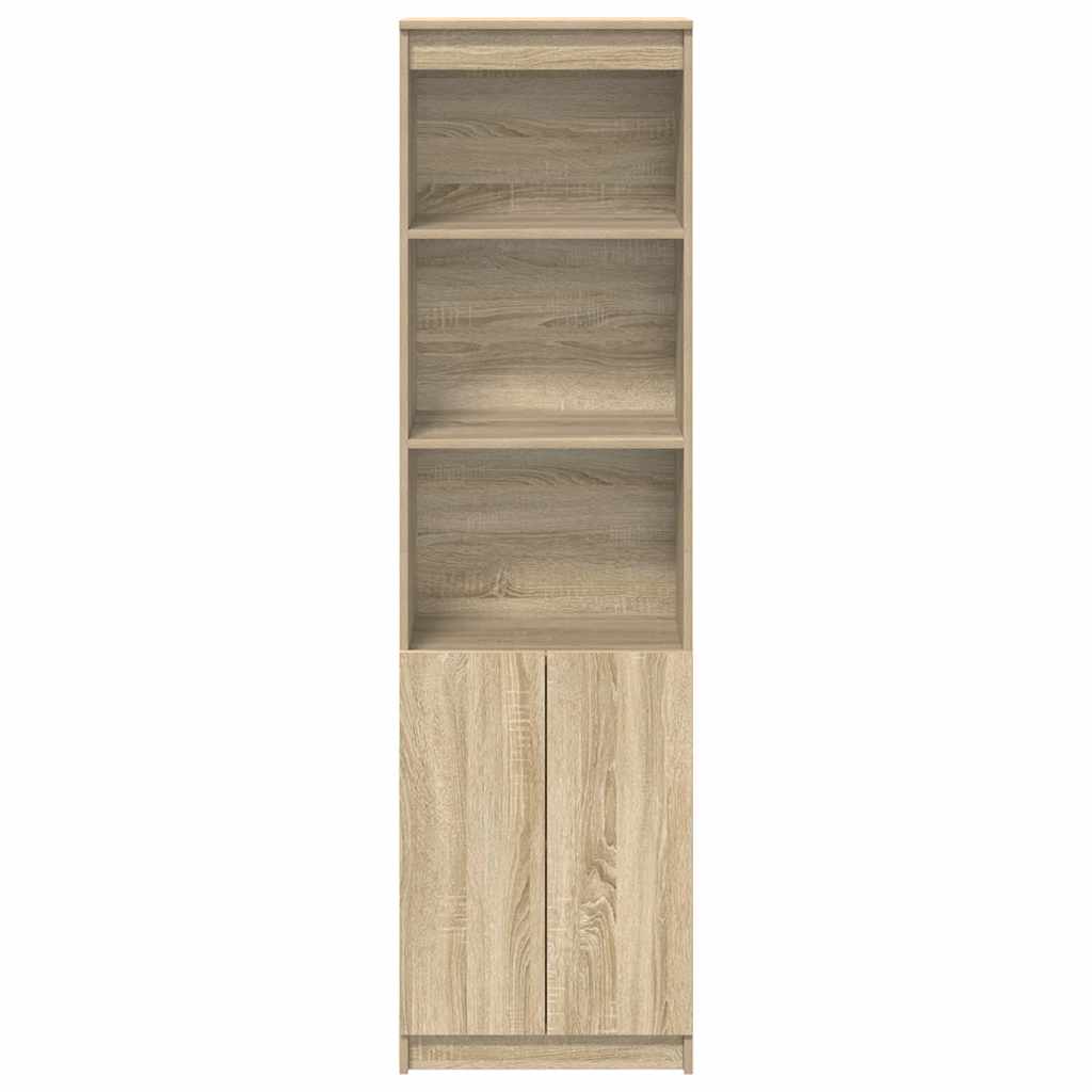 Buffet haut chêne sonoma 50x35x180 cm bois d'ingénierie - XIOS