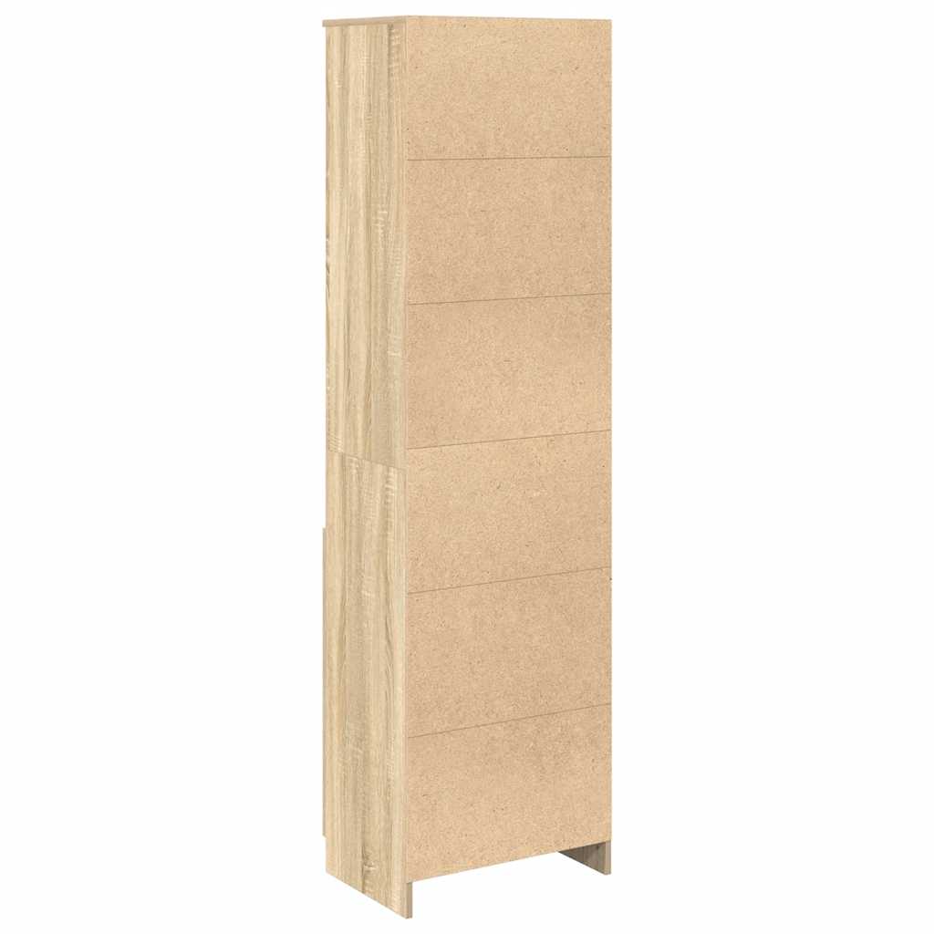 Buffet haut chêne sonoma 50x35x180 cm bois d'ingénierie - XIOS