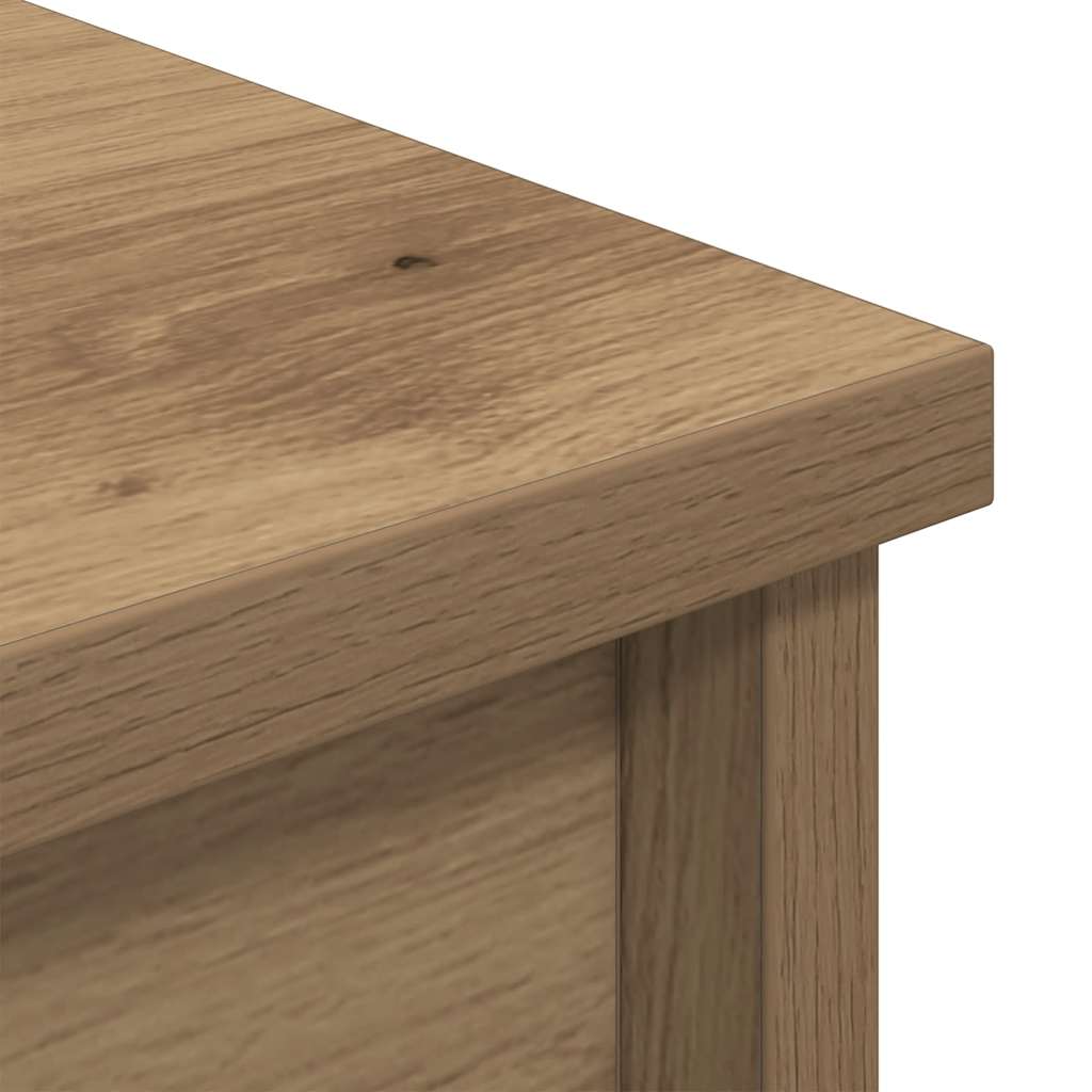 Buffet haut chêne artisanal 50x35x180 cm bois d'ingénierie - XIOS