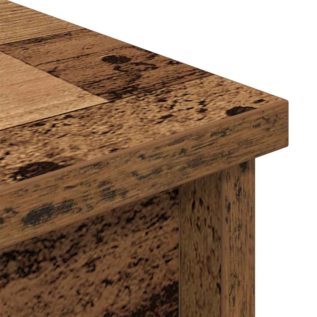 Buffet haut vieux bois 70x35x180 cm bois d'ingénierie - XIOS