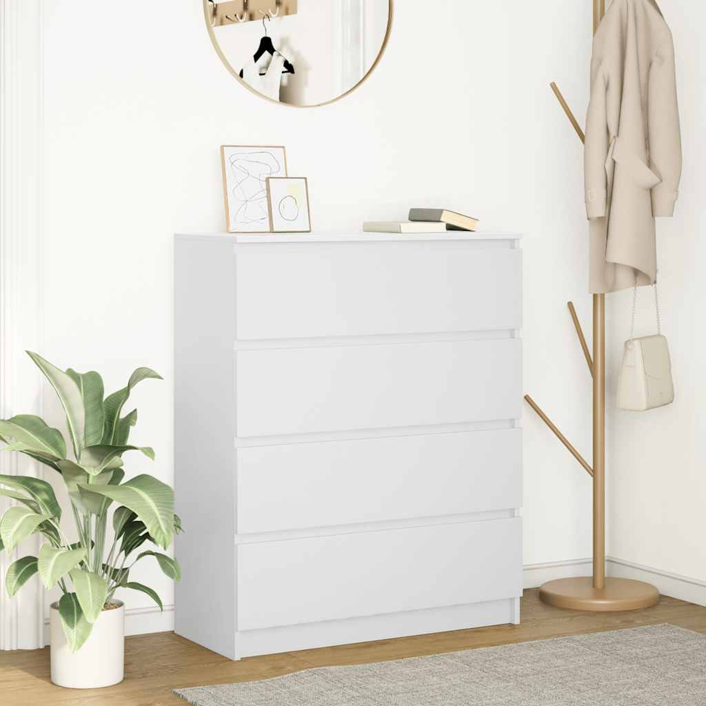 Buffet blanc 80x35x99 cm bois d’ingénierie - XIOS
