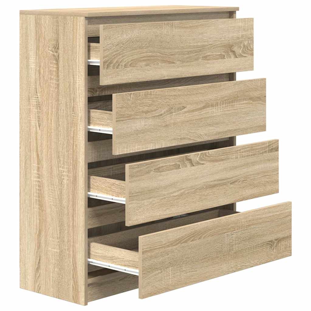 Buffet chêne sonoma 80x35x99 cm bois d'ingénierie - XIOS