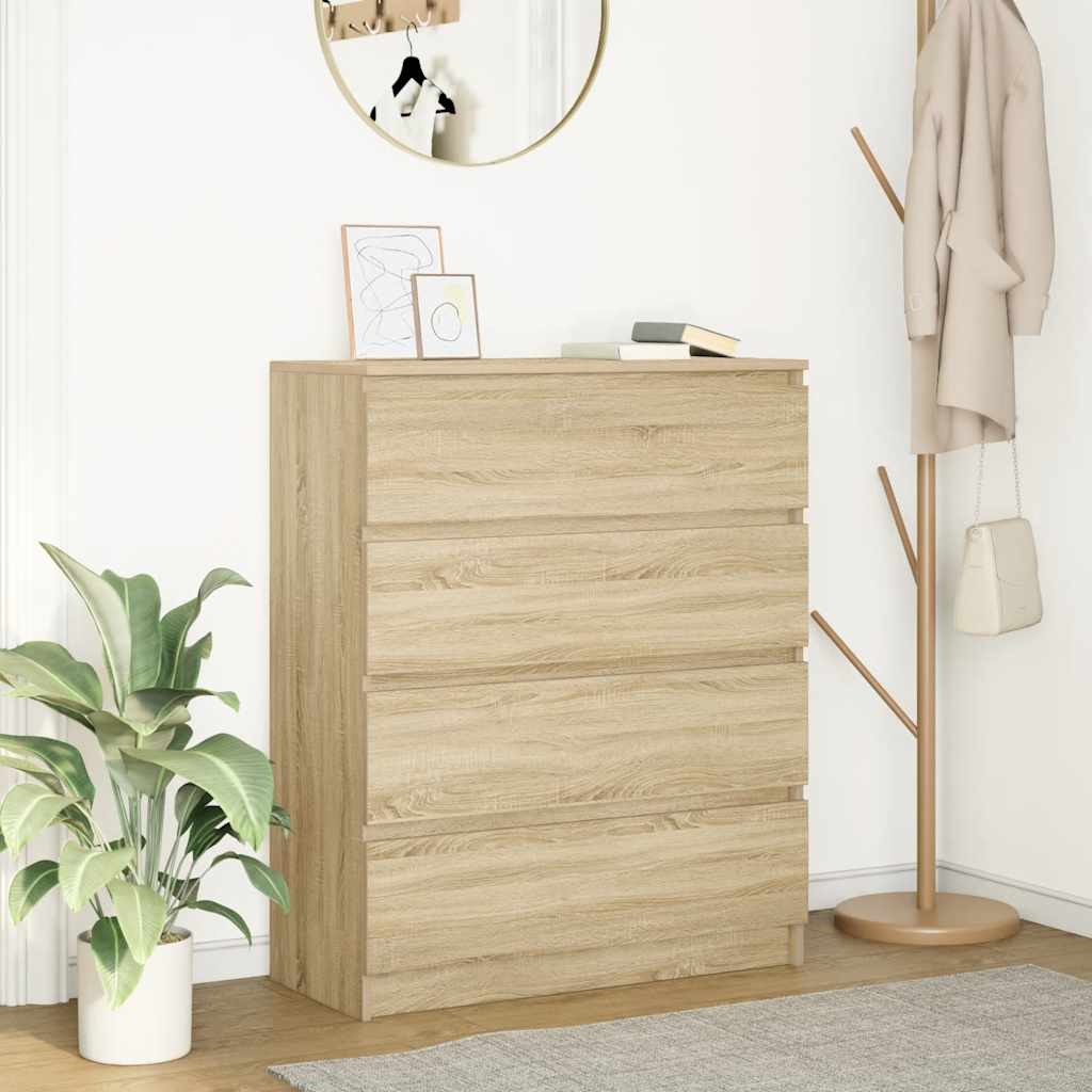 Buffet chêne sonoma 80x35x99 cm bois d'ingénierie - XIOS