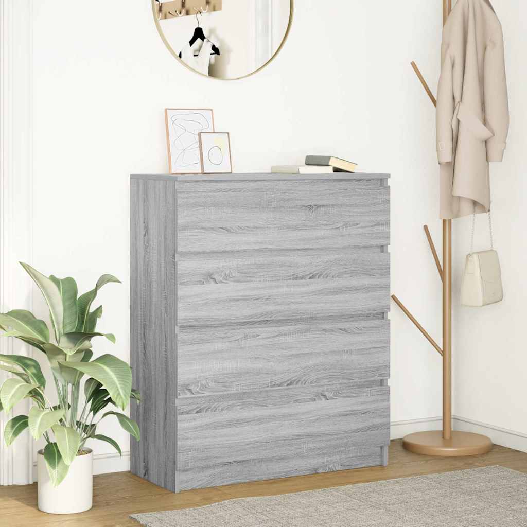 Buffet sonoma gris 80x35x99 cm bois d'ingénierie - XIOS