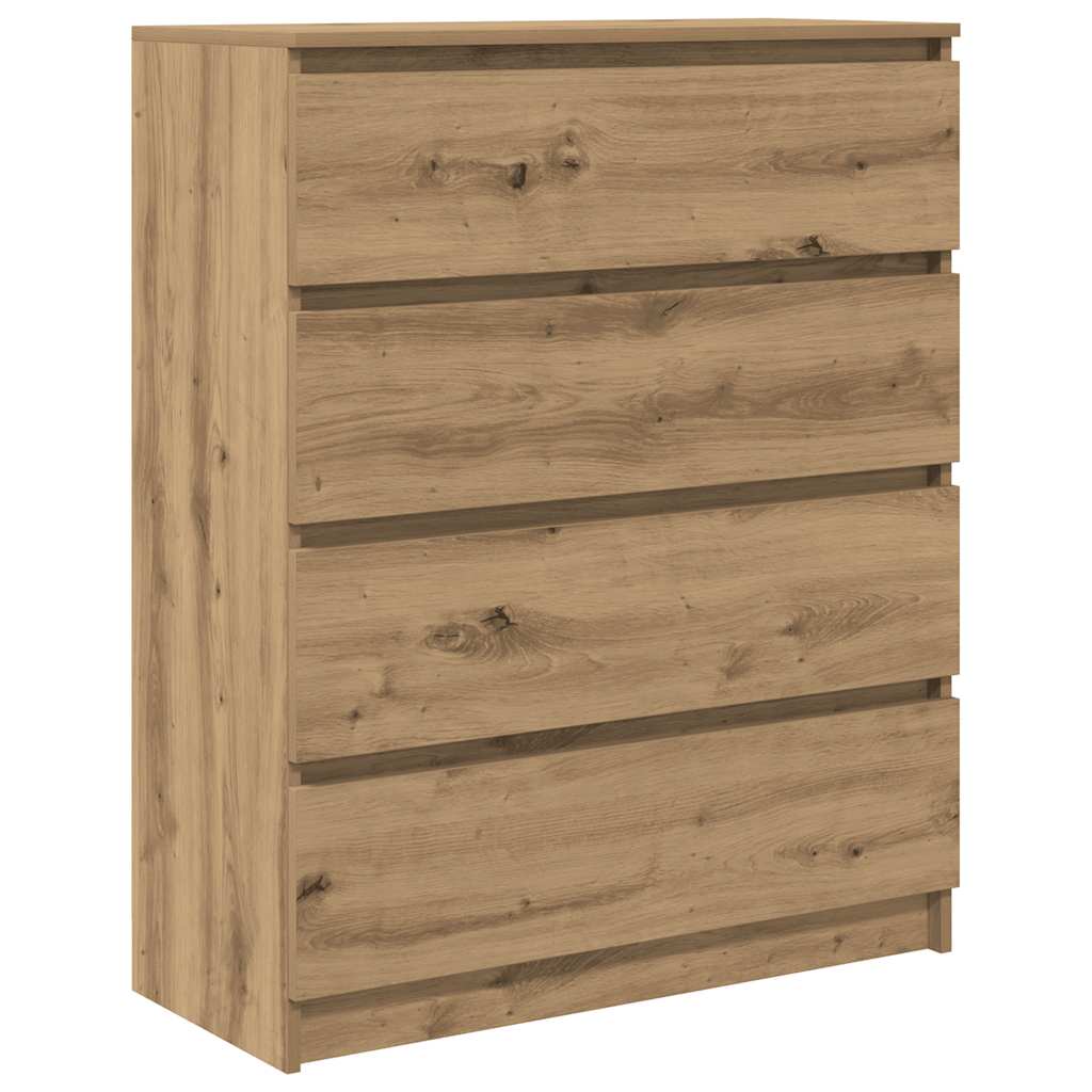 Buffet chêne artisanal 80x35x99 cm bois d'ingénierie - XIOS
