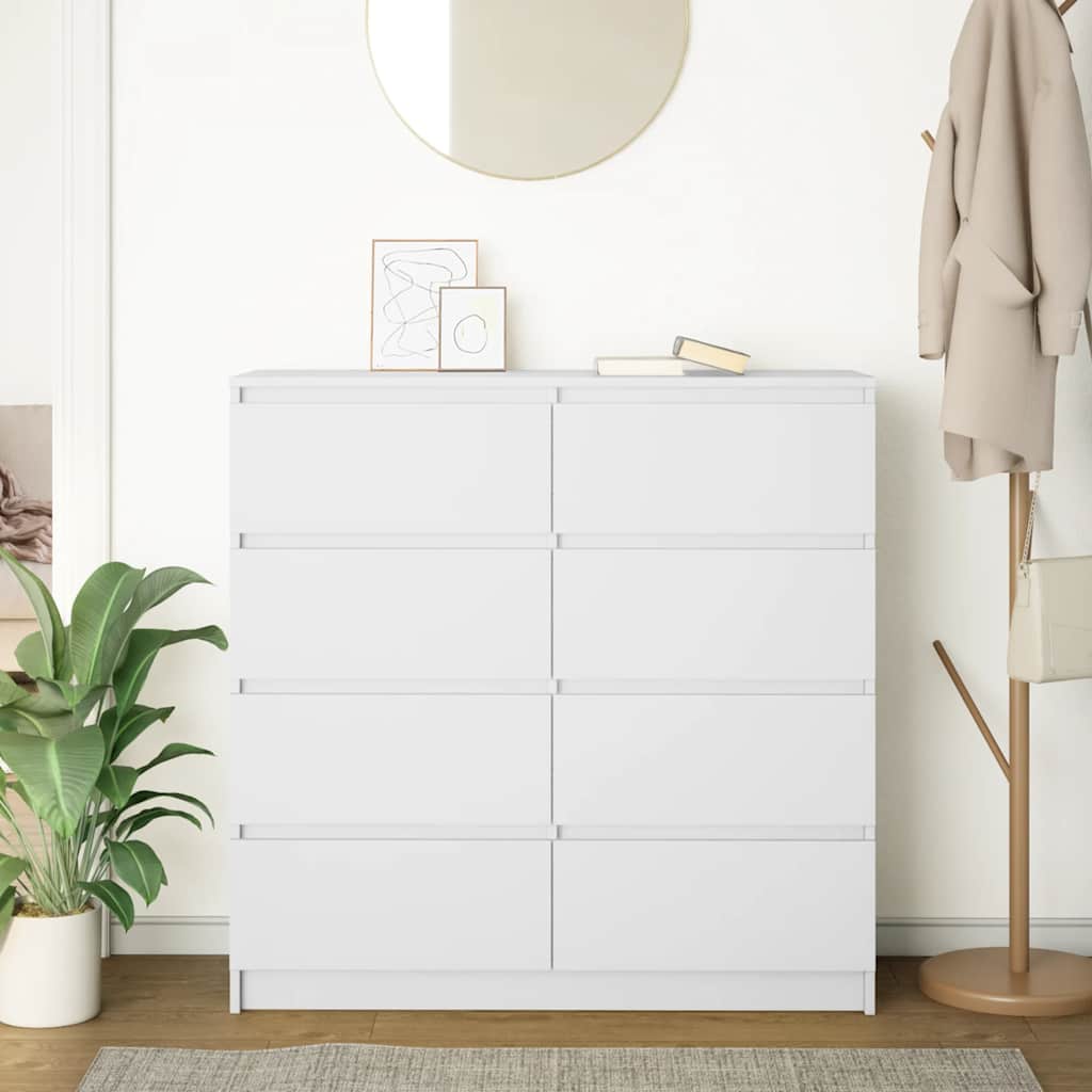 Buffet blanc 100x35x99 cm bois d'ingénierie - XIOS