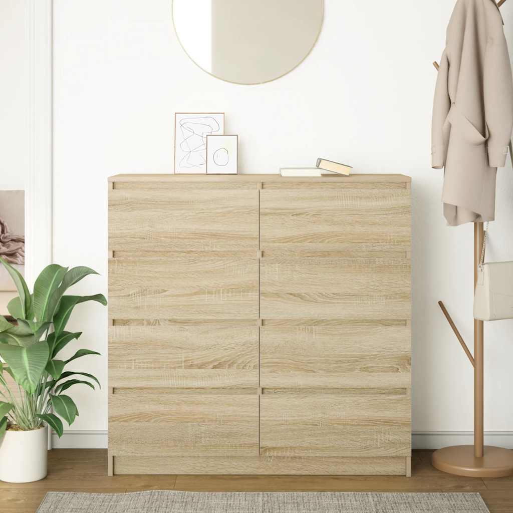 Buffet chêne sonoma 100x35x99 cm bois d'ingénierie - XIOS