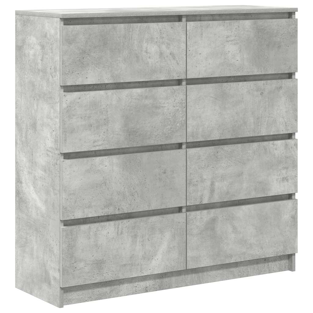 Buffet gris béton 100x35x99 cm bois d'ingénierie - XIOS