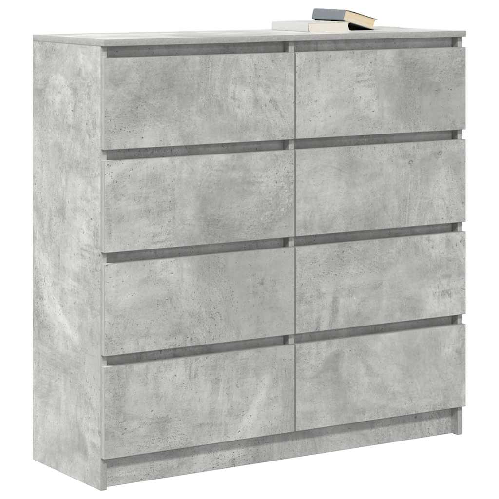 Buffet gris béton 100x35x99 cm bois d'ingénierie - XIOS