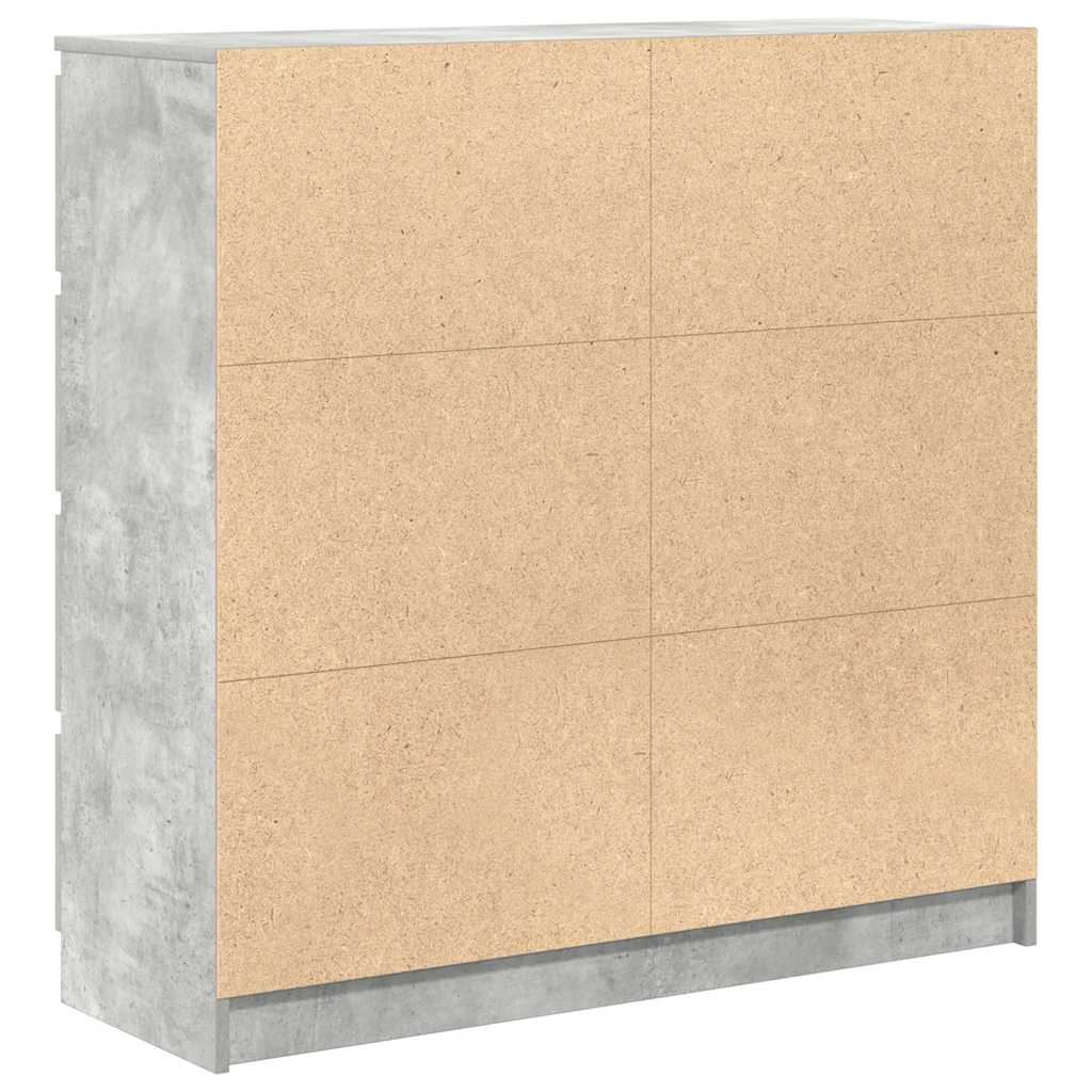 Buffet gris béton 100x35x99 cm bois d'ingénierie - XIOS