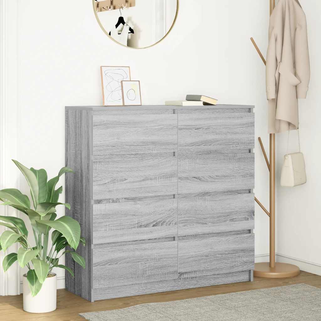 Buffet sonoma gris 100x35x99 cm bois d'ingénierie - XIOS