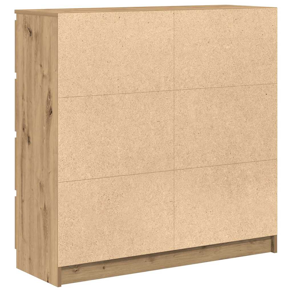Buffet chêne artisanal 100x35x99 cm bois d'ingénierie - XIOS