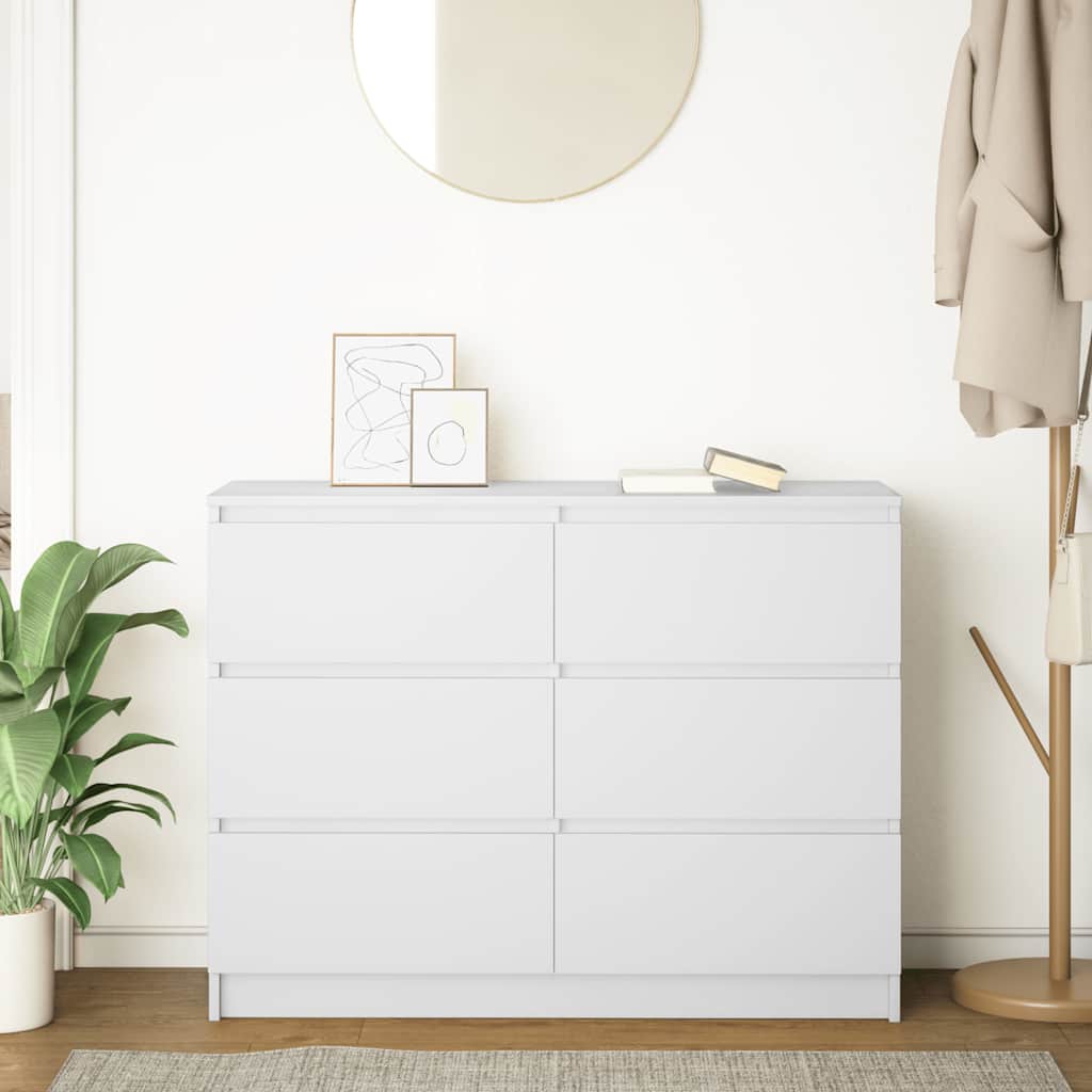 Buffet blanc 100x35x76 cm bois d'ingénierie - XIOS
