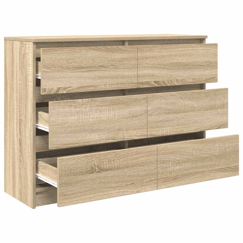 Buffet chêne sonoma 100x35x76 cm bois d'ingénierie - XIOS