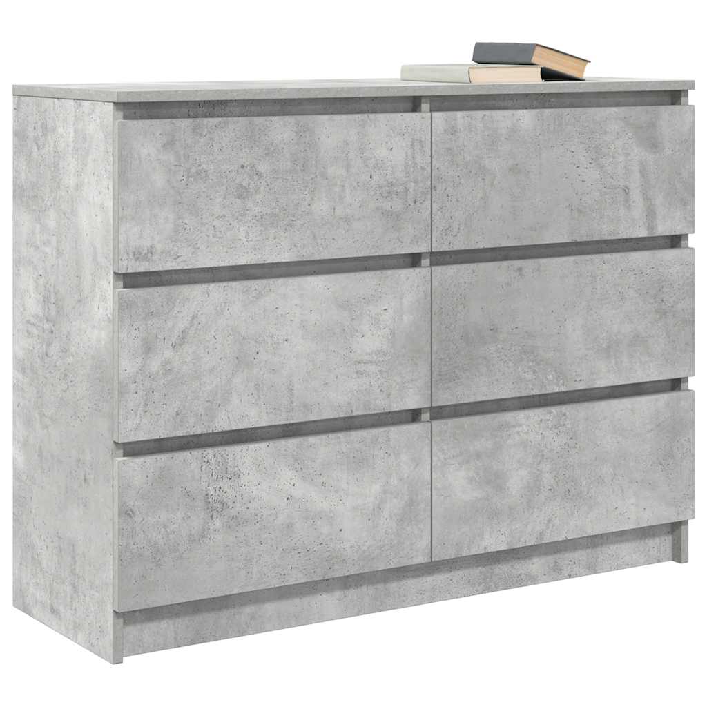 Buffet Gris béton 100x35x76 cm Bois d'ingénierie - XIOS