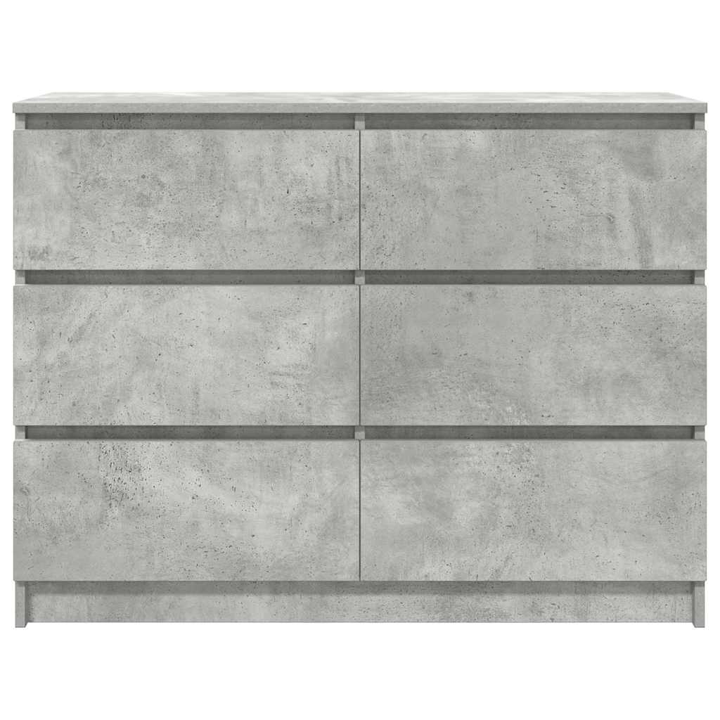 Buffet Gris béton 100x35x76 cm Bois d'ingénierie - XIOS