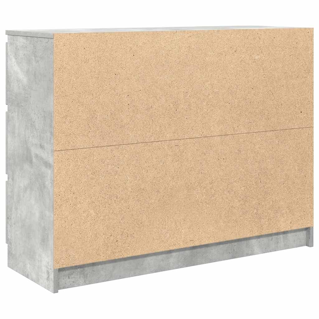 Buffet Gris béton 100x35x76 cm Bois d'ingénierie - XIOS