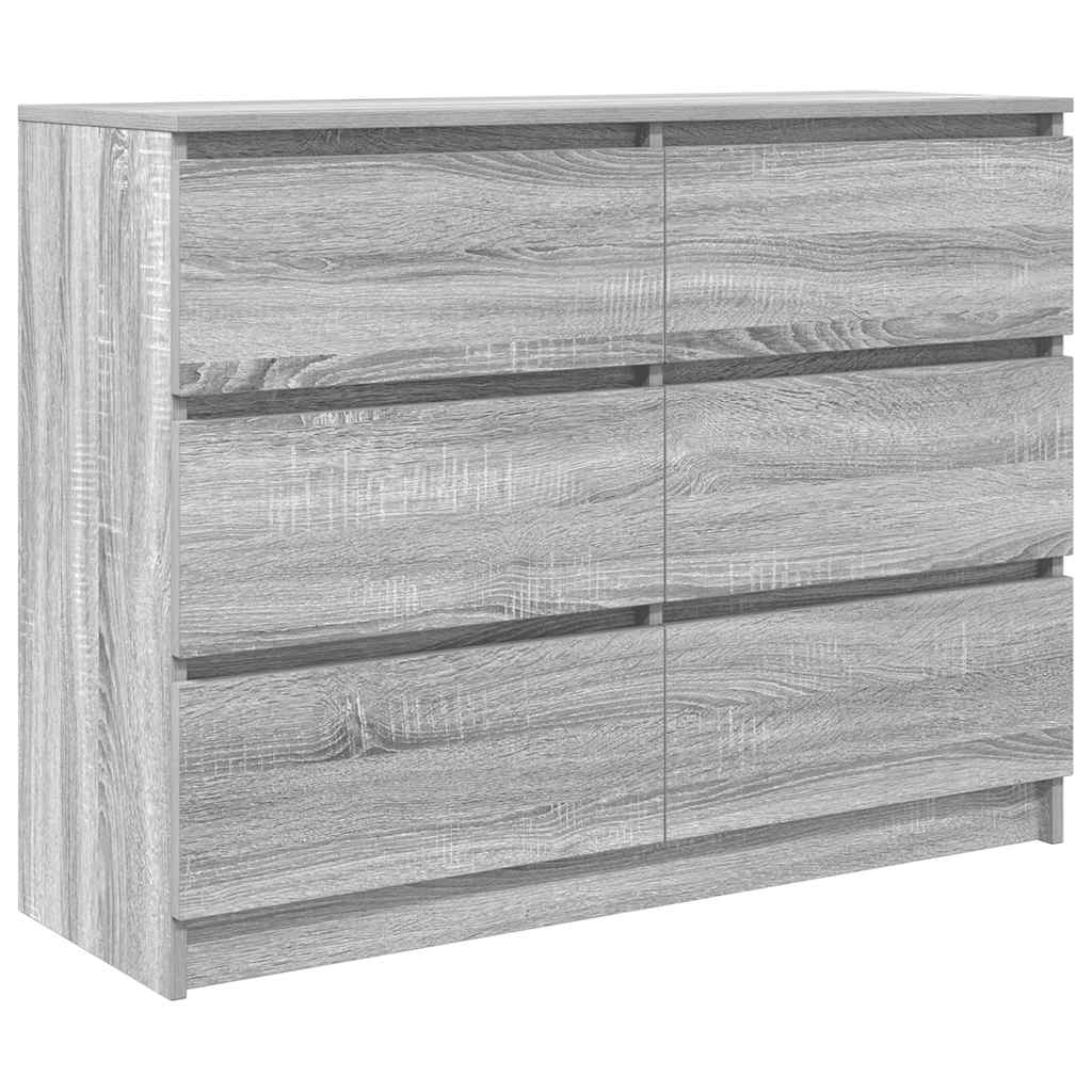 Buffet sonoma gris 100x35x76 cm bois d'ingénierie - XIOS