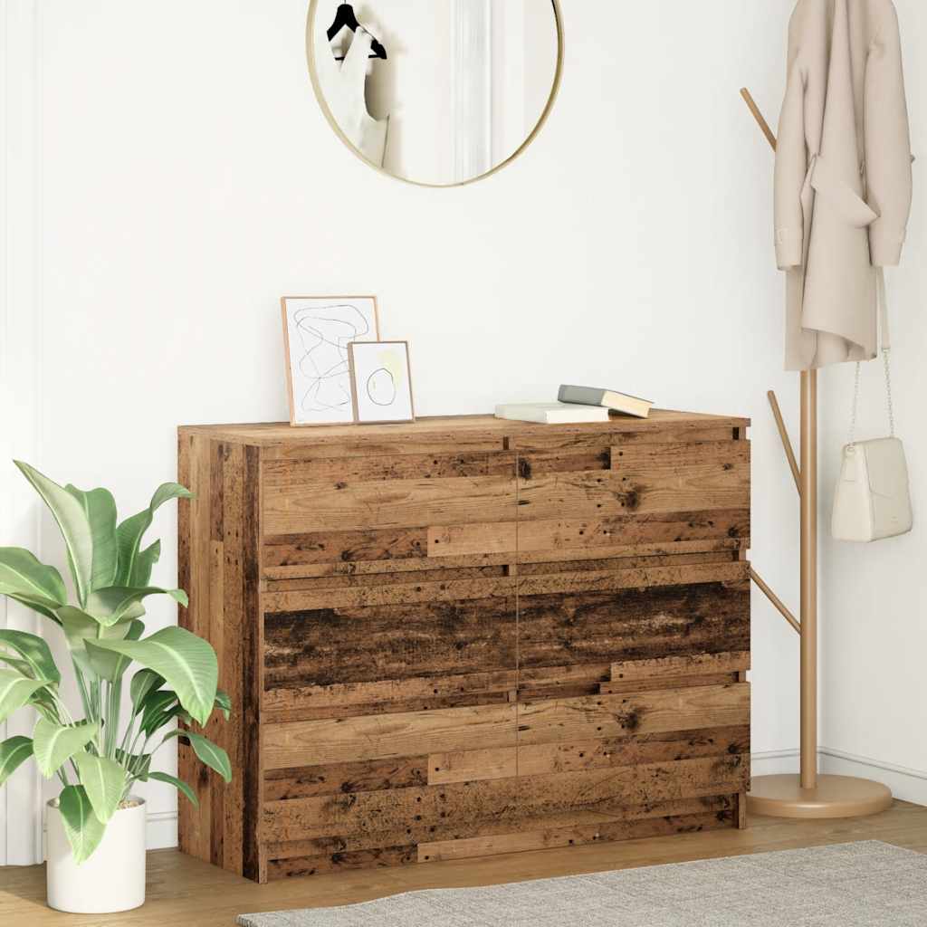Buffet vieux bois 100x35x76 cm bois d'ingénierie - XIOS