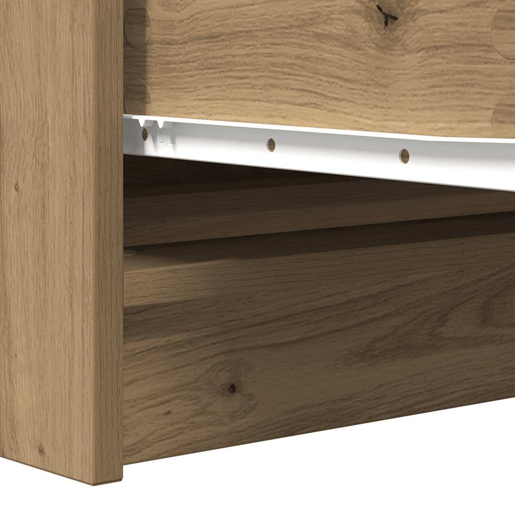 Buffet chêne artisanal 100x35x76 cm bois d'ingénierie - XIOS