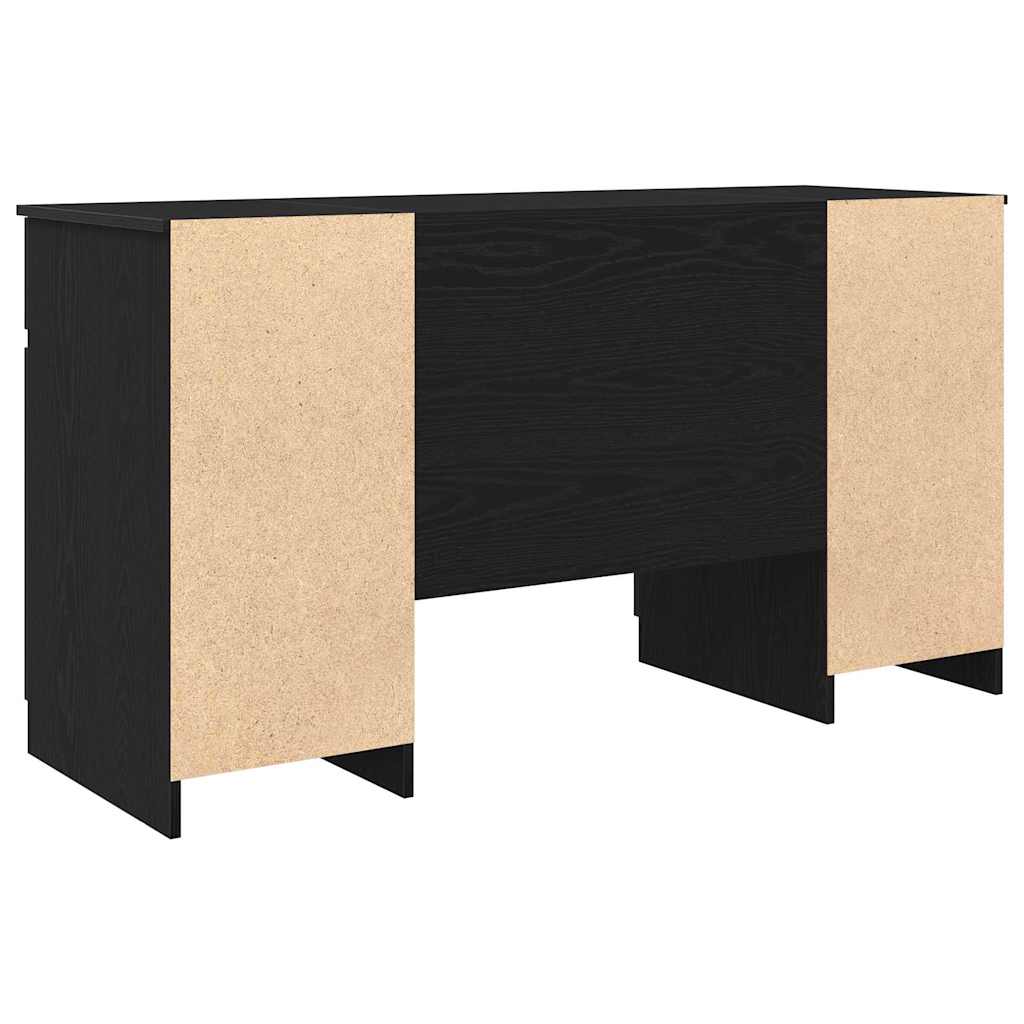 Bureau avec porte Chêne noir 140 x 49 x 76 cm Bois d'ingénierie - XIOS