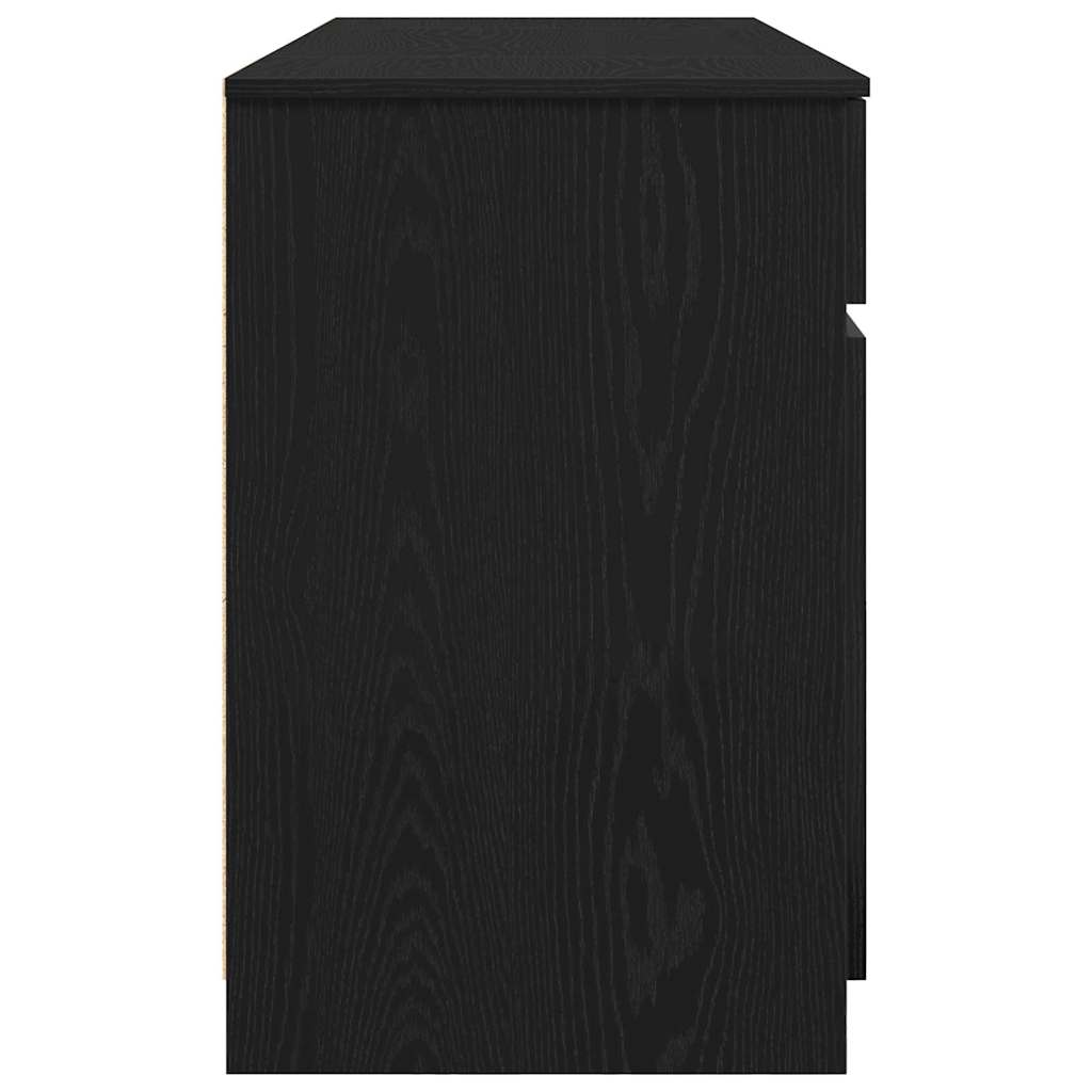 Bureau avec porte Chêne noir 140 x 49 x 76 cm Bois d'ingénierie - XIOS