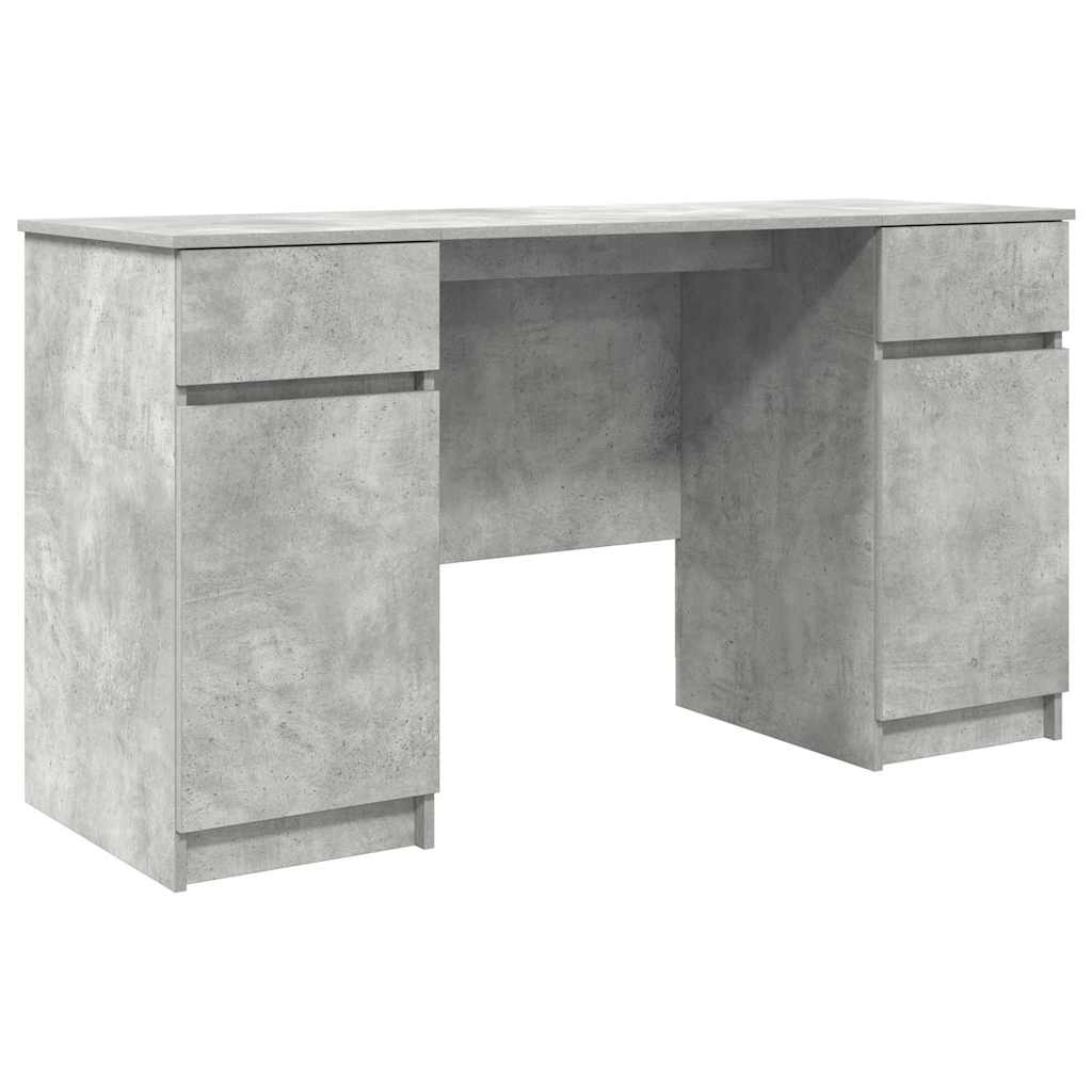 Bureau avec porte Gris béton 140 x 49 x 76 cm Bois d'ingénierie - XIOS