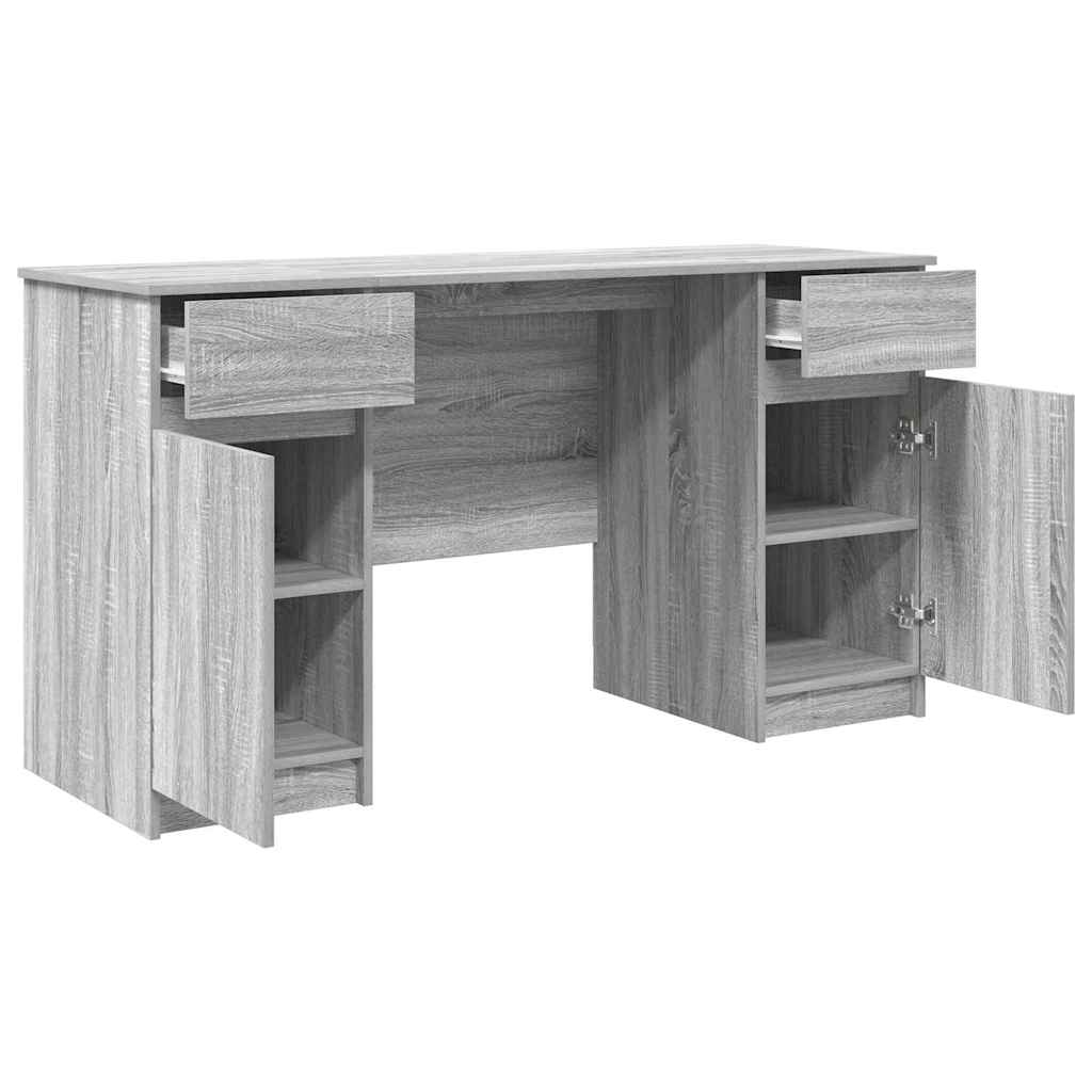 Bureau Sonoma gris 140 x 49 x 76 cm Bois d'ingénierie - XIOS