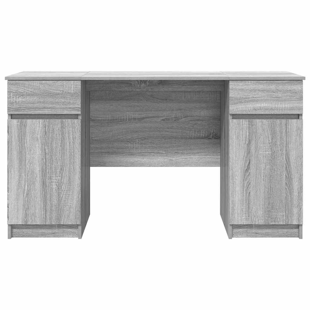 Bureau Sonoma gris 140 x 49 x 76 cm Bois d'ingénierie - XIOS