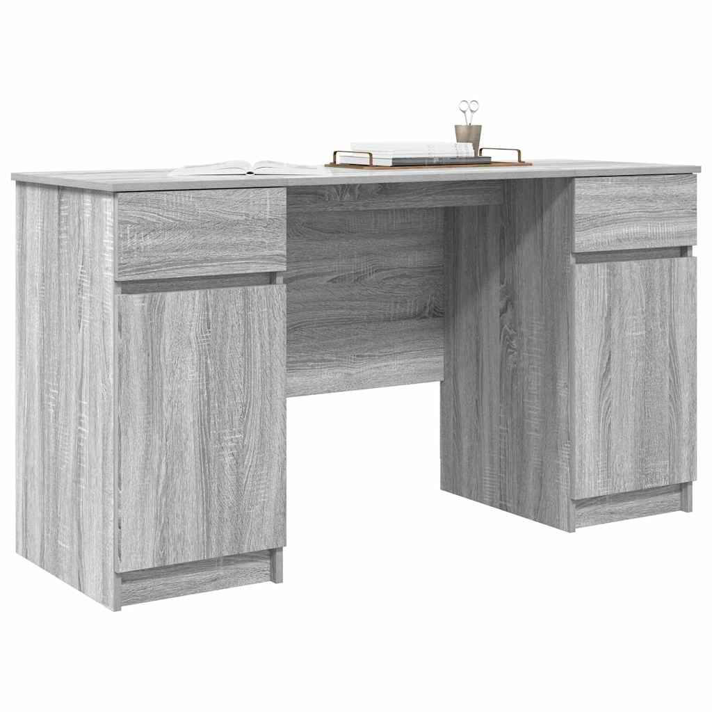 Bureau Sonoma gris 140 x 49 x 76 cm Bois d'ingénierie - XIOS