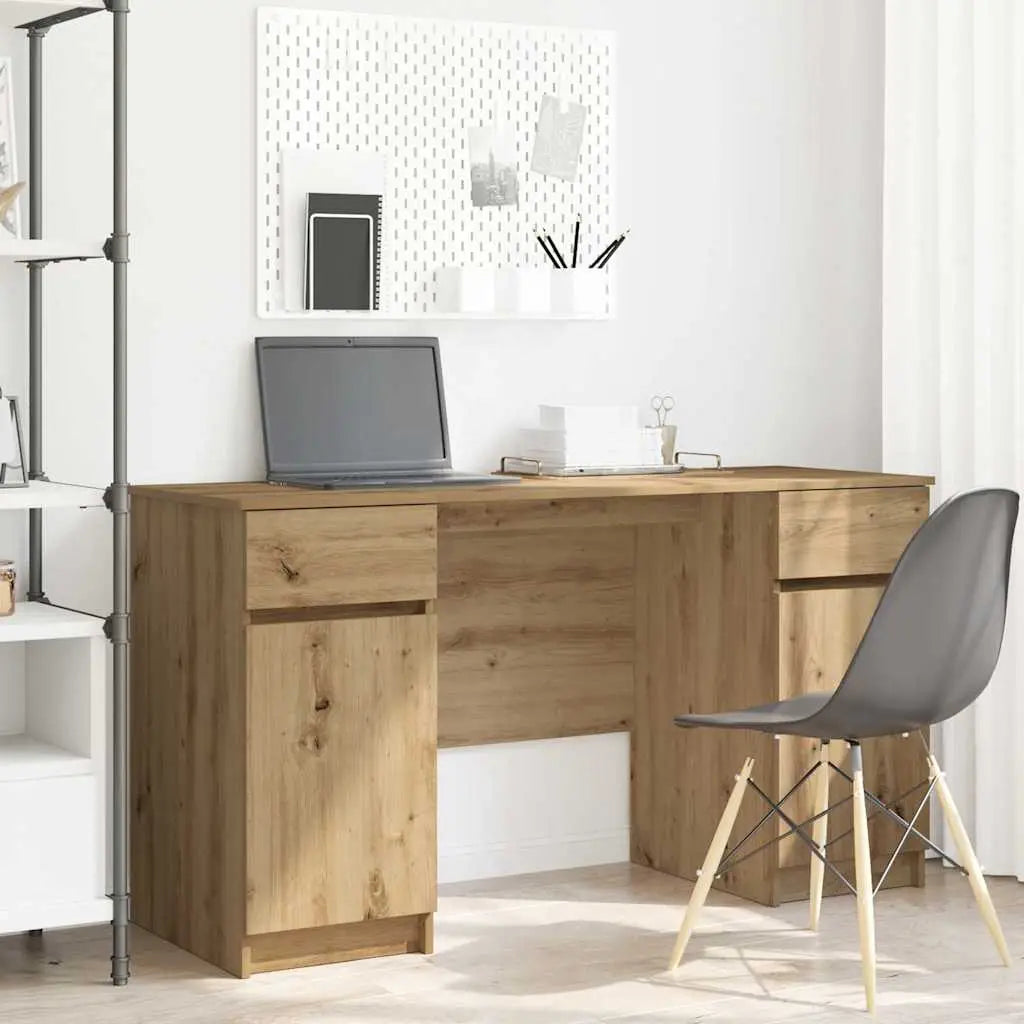Bureau chêne artisanal Bois d’ingénierie 140 x 49 x 76 cm - XIOS