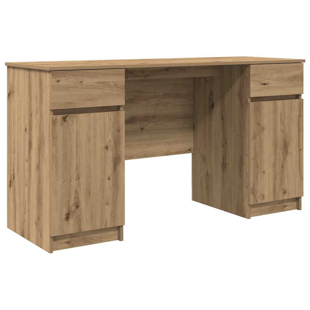 Bureau chêne artisanal 140 x 49 x 76 cm Bois d'ingénierie - XIOS