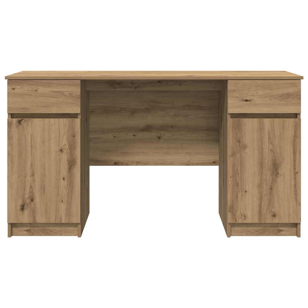 Bureau chêne artisanal 140 x 49 x 76 cm Bois d'ingénierie - XIOS