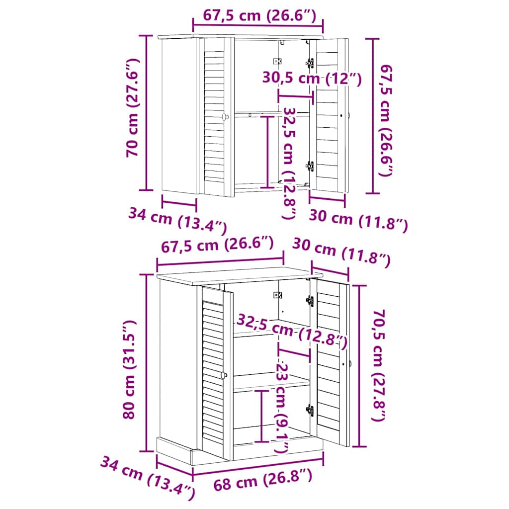 Ensemble de mobilier de salle de bain VIGO 2 pc - XIOS