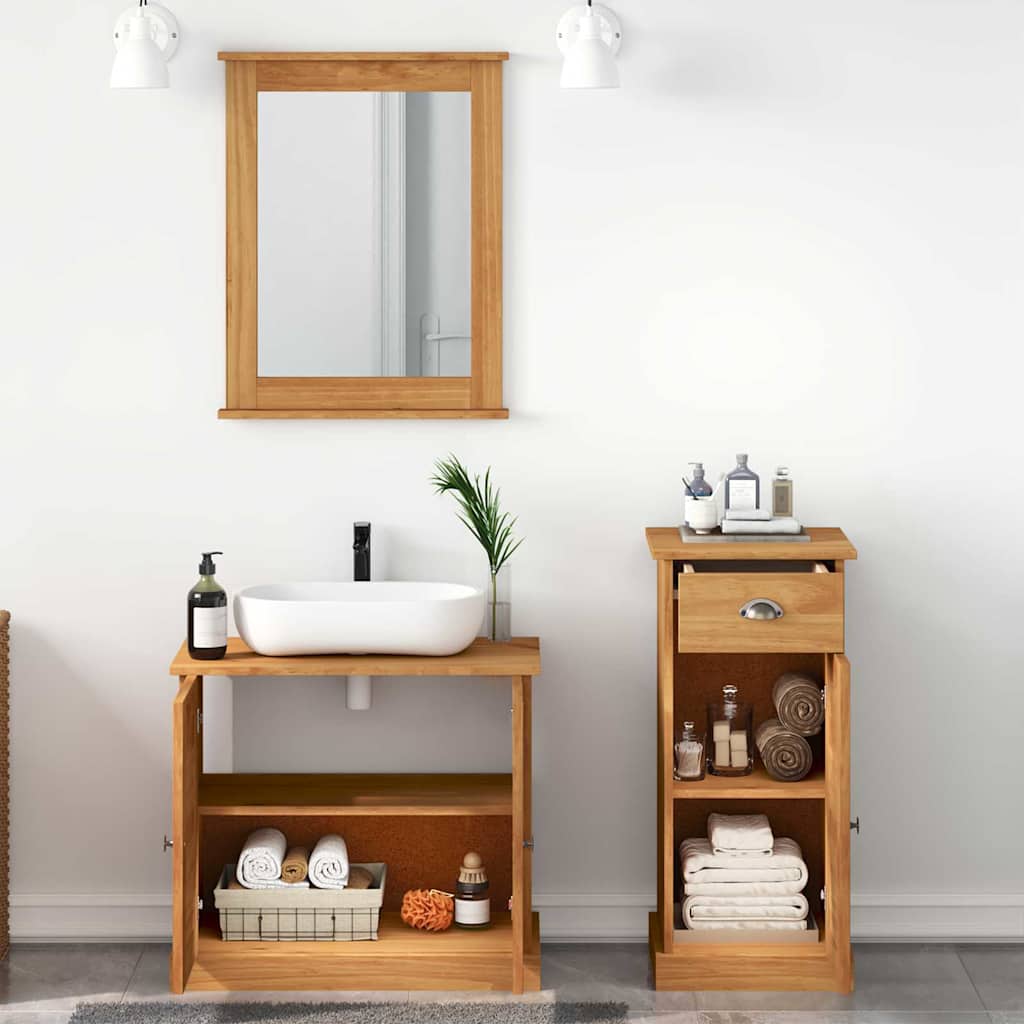 Ensemble de mobilier de salle de bain VIGO 3 pc Marron miel